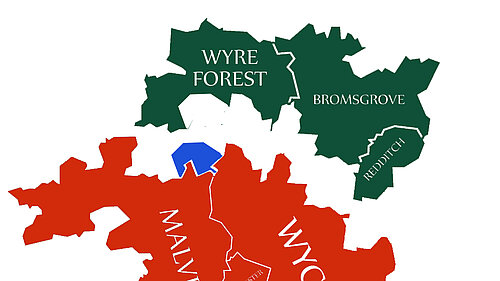 Stourport in south map