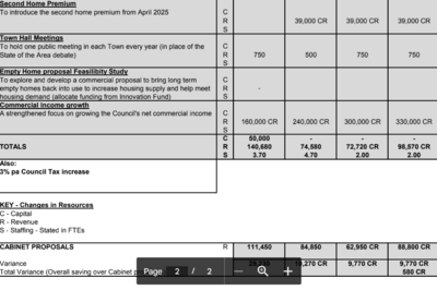 Wyre Forest Lib Dem District Council Budget Amendments